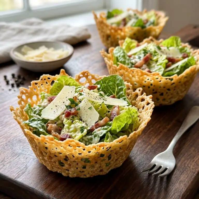 Caesar Salad Parmesan Cups