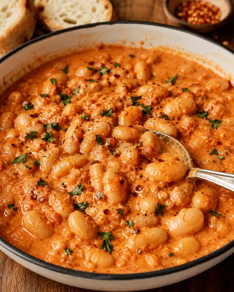 Creamy Tomato Butter Beans