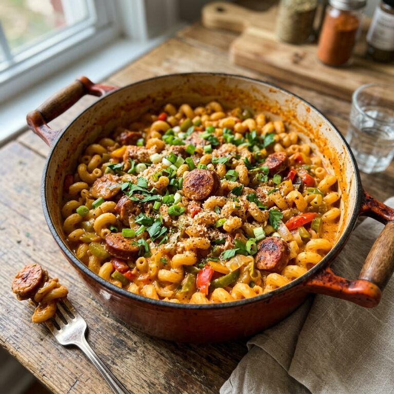 One-Pot Creamy Spicy Cajun Sausage Pasta