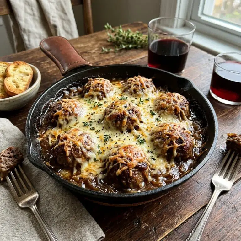 French Onion Meatballs