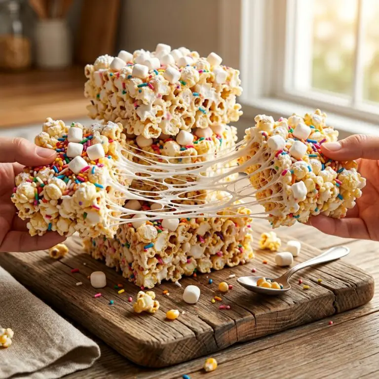 Homemade Funfetti Marshmallow Popcorn Treats Recipe