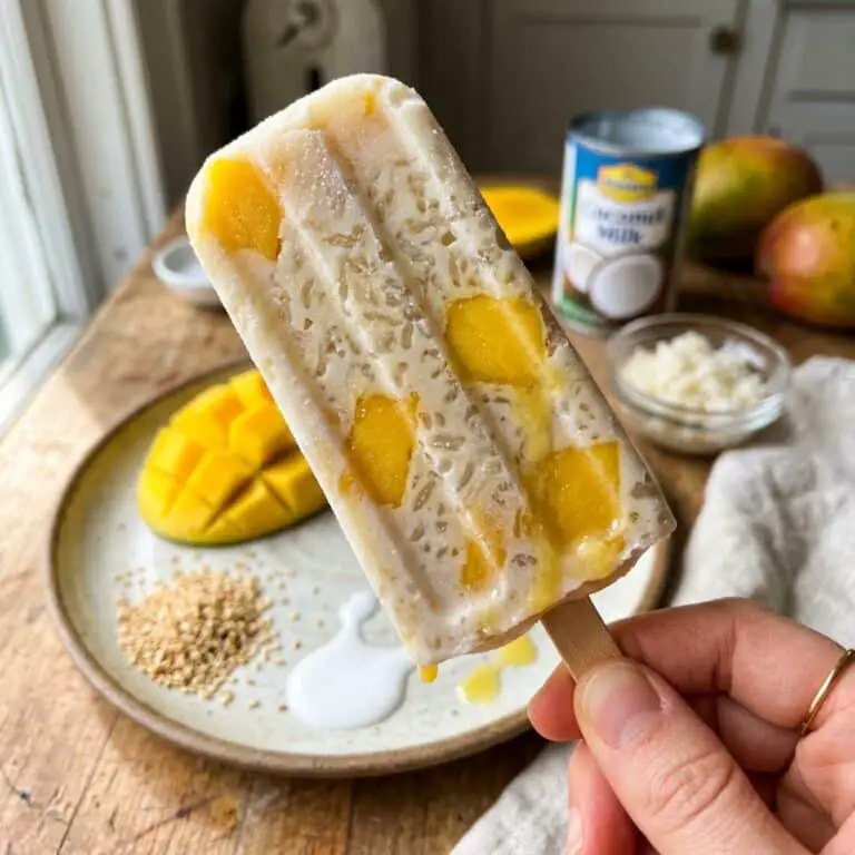 Mango and Sticky Rice Popsicles
