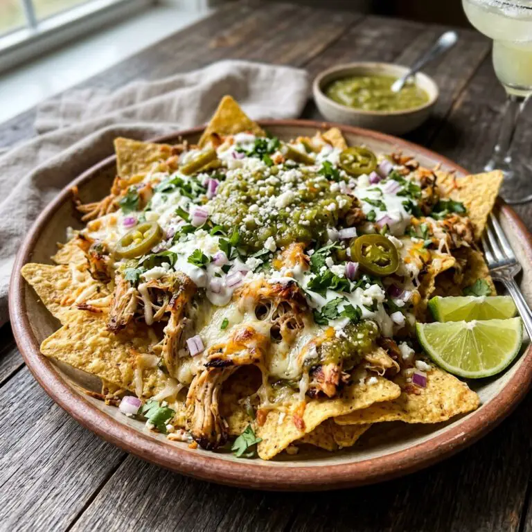 Roasted Salsa Verde Chicken Nachos