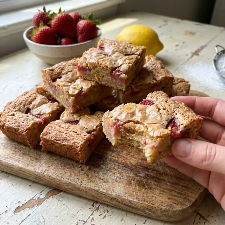 Strawberry Lemon Blondies