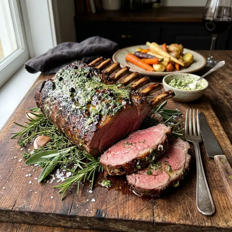 Venison Rack with Herb Butter
