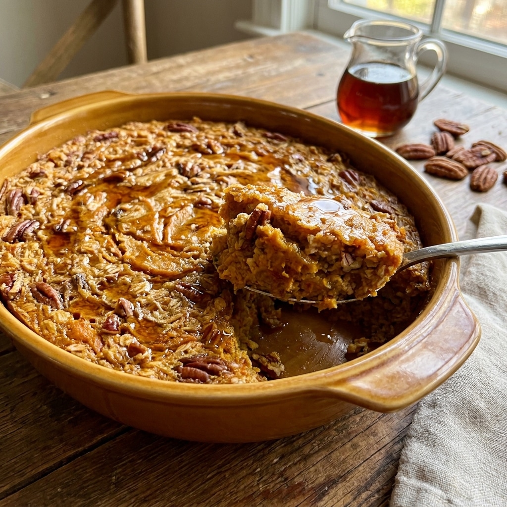 Maple Pumpkin Pecan Pie Baked Oatmeal